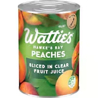 wattie's peaches sliced in clear fruit juice
