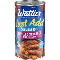 watties just add simmer sauce devilled sausages