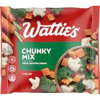 wattie's frozen chunky mixed vegetables carrots, cauliflower, broccoli