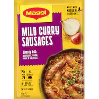 maggi recipe base mild curry sausages
