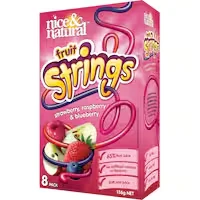 nice & natural fruit snacks strawberry strings