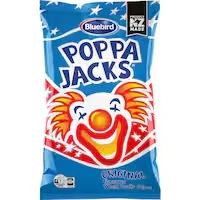bluebird poppa jacks flavoured wheat snacks original