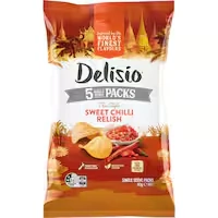 delisio multipack chips sweet chilli relish 90g
