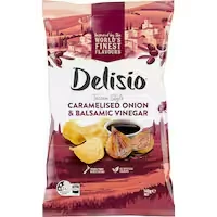 delisio chips caramelised onion & vinegar