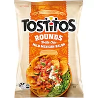 tostitos rounds corn chips mild mexican salsa