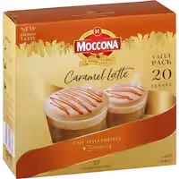 moccona coffee sachets caramel latte