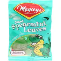 mayceys jelly sweets giant spearmint leaves