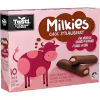 tasti milkies cake bars choc strawberry