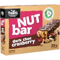tasti nut bars dark choc cranberry