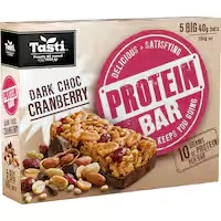 tasti protein bars dark choc cranberry