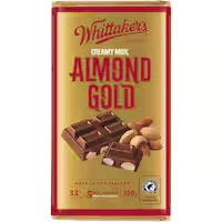 whittakers chocolate almond gold