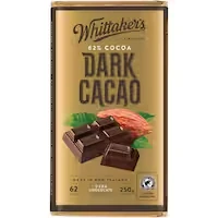 whittakers chocolate dark 62%