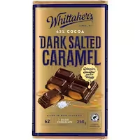 whittakers chocolate dark salted caramel 62%