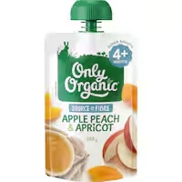 only organic stage 1 baby food apricot peach & apple