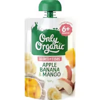 only organic stage 2 baby food apple, banana & mango