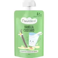 natureland baby food vanilla custard