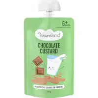 natureland baby food chocolate custard