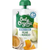 only organic stage 1 baby food pear & mango