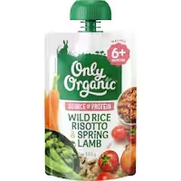 only organic stage 2 baby food wild rice risotto & lamb