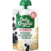 only organic stage 2 baby food banana blueberry & quinoa