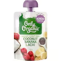 only organic kids meal coconut banana & acai smoothie