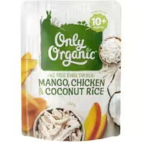only organic 10 months + baby food mango chicken