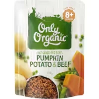 only organic stage 2 baby food pumpkin potato & beef