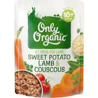 only organic 10 months + baby food sweet potato, lamb & couscous