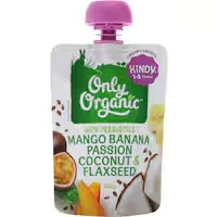 only organic kindy baby food mango ban pasnft conut flax
