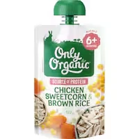 only organic baby food chicken sweetcorn