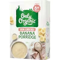 only organic baby cereal banana porridge