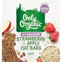only organic kindy oat bars strawberry & apple