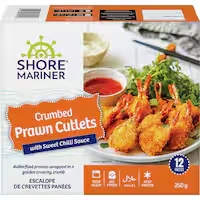 shore mariner prawn cutlet crumbed