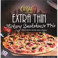 chicago extra thin pizza hickory smoke house trio