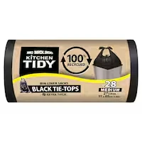 big black sacks kitchen tidy liners 100% recycle black tie medium