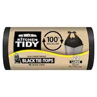 big black sacks kitchen tidy liners 100% recycle black tie large