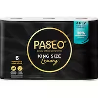 paseo toilet paper 4ply king size long roll
