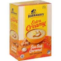 harraways extra creamy oat sachets sea salt caramel