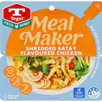 tegel meal maker free range shredded satay chicken