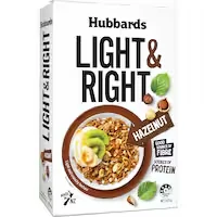 hubbards light & right cereal hazelnut & almond