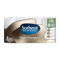 sorbent toilet paper 8pk long roll hypoallergenic 3ply