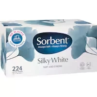 sorbent facial tissues 2 ply white