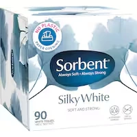 sorbent facial tissues 2 ply white