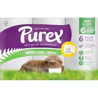 purex toilet tissue white mega long 2ply