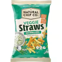 the natural chip company corn snacks veggie straws sour cream chive