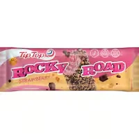 tip top rocky road ice cream on stick strawberry