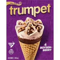 tip top trumpet ice cream on cone boysenberry 440ml