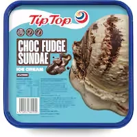 tip top ice cream choc fudge sundae