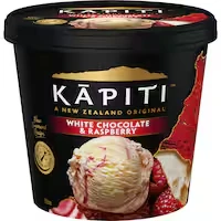 kapiti ice cream white chocolate & raspberry