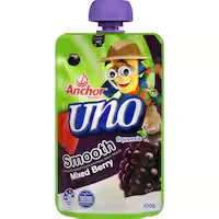 anchor uno yoghurt pouch mixed berry smooth